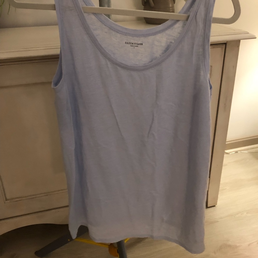 Eileen Fisher blue tank top. Size L